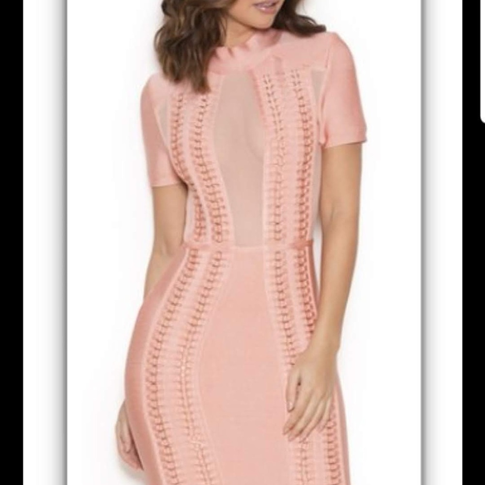 Pink or coral bodycon dress House of CB